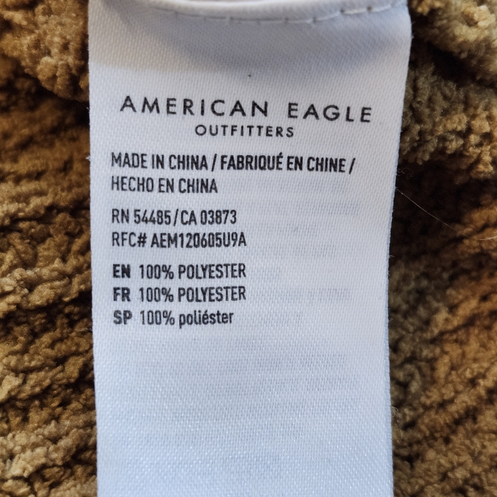 American Eagle Outfitters Size Large Camel V-Neck Sweater - Picture 6 of 6